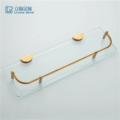 Mensola da parete in vetro dorato