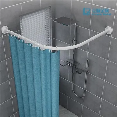 Tenda da doccia curva a doppia asta